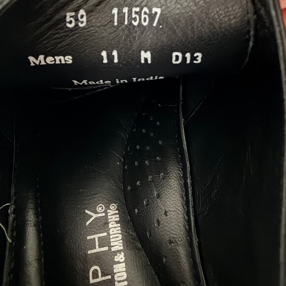 Johnston & Murphy Men’s Black Cap Toe Oxford Dress Shoes Leather Size 11 M main image 4